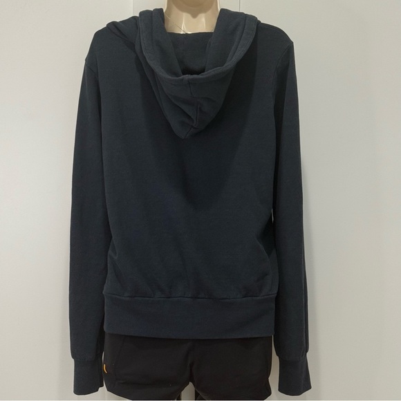 Aviator Nation 6 Stripe Zip Hoodie Charcoal Gray Rainbow Small Beachy Retro Rare - Picture 6 of 13